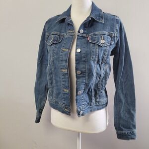 Levis Original Trucker Jean Jacket Womens XS Medium Wash Denim Blue 29945-0014